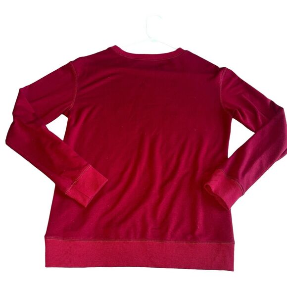 Womens Small Crewneck Sweater Burgundy Simple Minimalist Stockholm Style - Picture 3 of 10